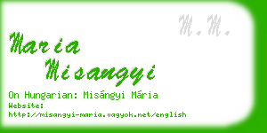 maria misangyi business card